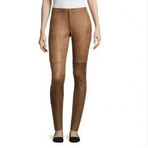 ANA Brown Faux Suede Leggings Stretch Pants Size 8T. NEW